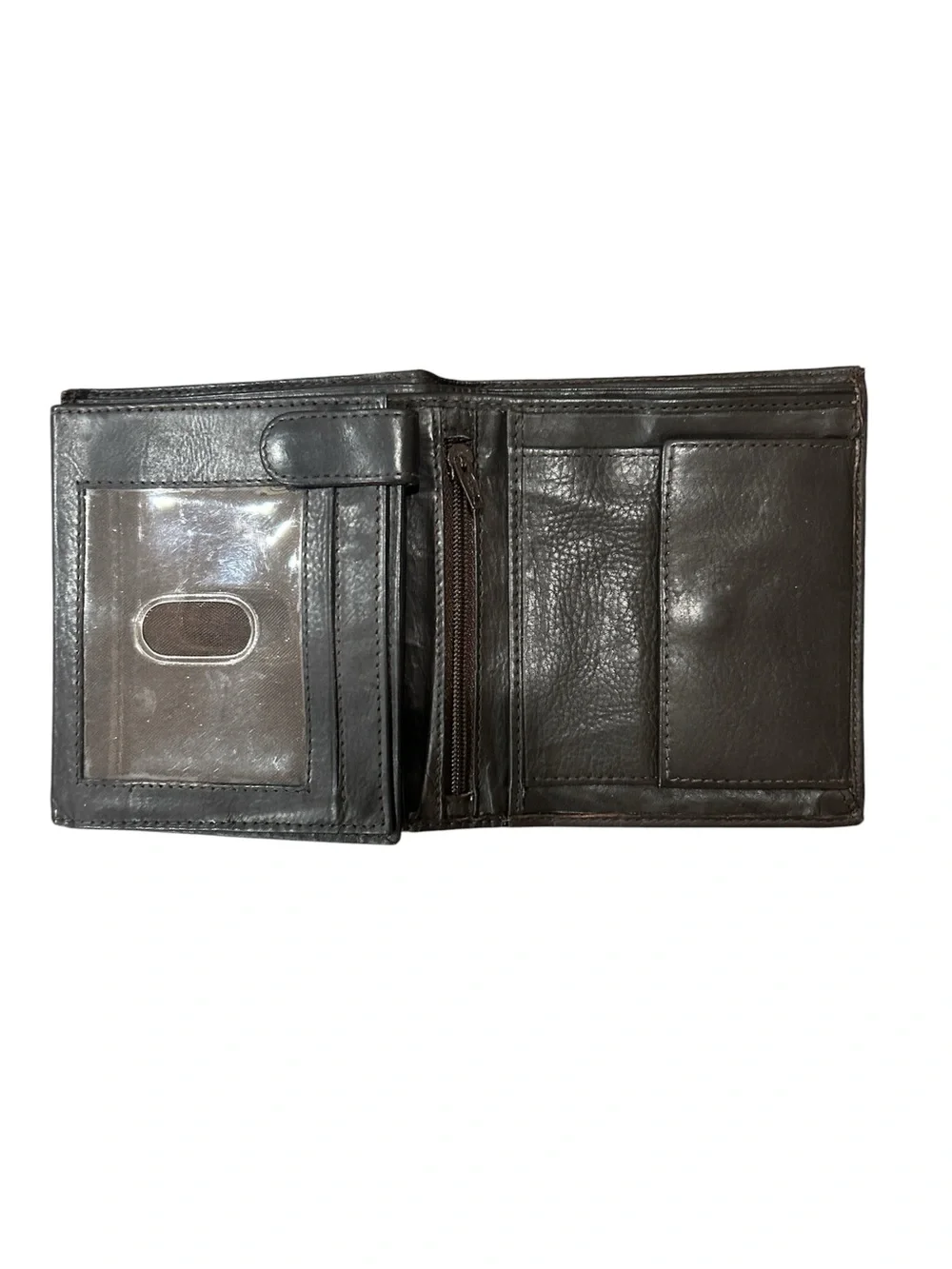 Men's Bifold Genuine Handcrafted Brown Leather Wallet EUVC